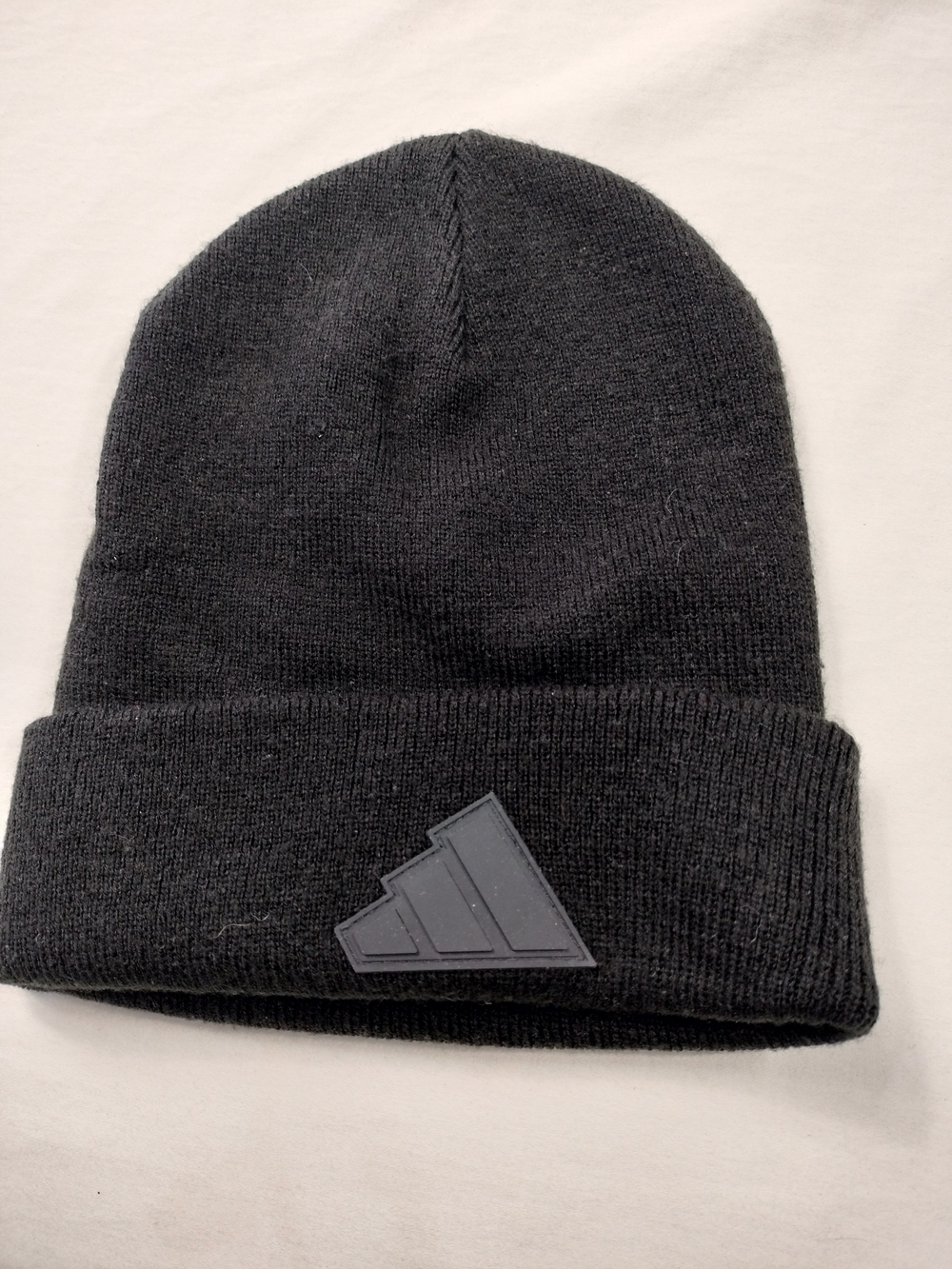 Adidas Men’s Black Knit Beanie - Fold-Over Winter Hat
